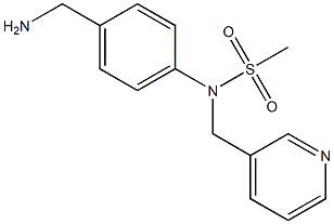 [4-(aminomethyl)phenyl]-N-(pyridin-3-ylmethyl)methanesulfonamide 结构式