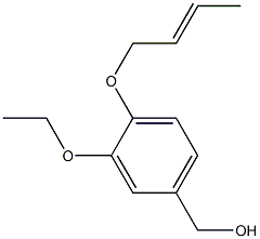 [4-(but-2-en-1-yloxy)-3-ethoxyphenyl]methanol,,结构式