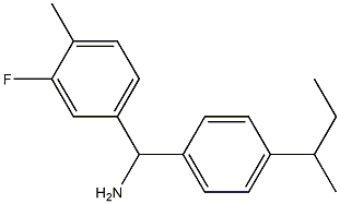 [4-(butan-2-yl)phenyl](3-fluoro-4-methylphenyl)methanamine Structure