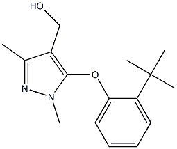 [5-(2-tert-butylphenoxy)-1,3-dimethyl-1H-pyrazol-4-yl]methanol 化学構造式