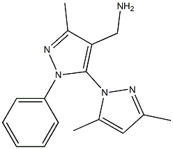 [5-(3,5-dimethyl-1H-pyrazol-1-yl)-3-methyl-1-phenyl-1H-pyrazol-4-yl]methanamine