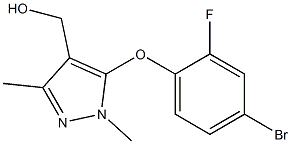 [5-(4-bromo-2-fluorophenoxy)-1,3-dimethyl-1H-pyrazol-4-yl]methanol 化学構造式