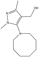[5-(azocan-1-yl)-1,3-dimethyl-1H-pyrazol-4-yl]methanol,,结构式