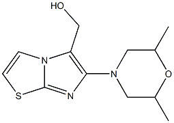 [6-(2,6-dimethylmorpholin-4-yl)imidazo[2,1-b][1,3]thiazol-5-yl]methanol 结构式