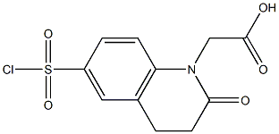 [6-(chlorosulfonyl)-2-oxo-3,4-dihydroquinolin-1(2H)-yl]acetic acid,,结构式