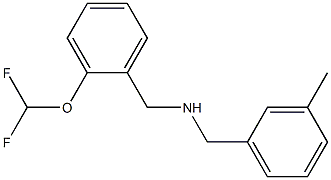 {[2-(difluoromethoxy)phenyl]methyl}[(3-methylphenyl)methyl]amine 化学構造式