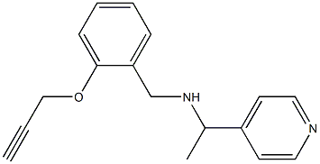 {[2-(prop-2-yn-1-yloxy)phenyl]methyl}[1-(pyridin-4-yl)ethyl]amine 结构式