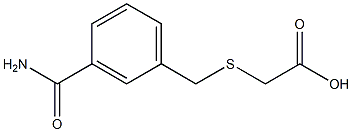 {[3-(aminocarbonyl)benzyl]thio}acetic acid Struktur
