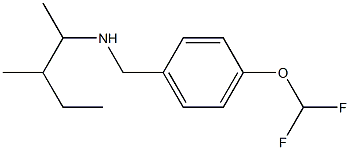 {[4-(difluoromethoxy)phenyl]methyl}(3-methylpentan-2-yl)amine,,结构式