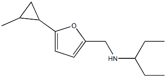 {[5-(2-methylcyclopropyl)furan-2-yl]methyl}(pentan-3-yl)amine Structure