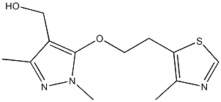 {1,3-dimethyl-5-[2-(4-methyl-1,3-thiazol-5-yl)ethoxy]-1H-pyrazol-4-yl}methanol Structure