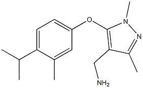{1,3-dimethyl-5-[3-methyl-4-(propan-2-yl)phenoxy]-1H-pyrazol-4-yl}methanamine
