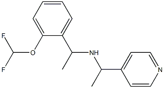 {1-[2-(difluoromethoxy)phenyl]ethyl}[1-(pyridin-4-yl)ethyl]amine Structure