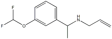 {1-[3-(difluoromethoxy)phenyl]ethyl}(prop-2-en-1-yl)amine 结构式