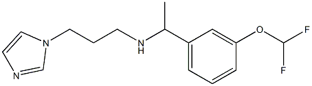 {1-[3-(difluoromethoxy)phenyl]ethyl}[3-(1H-imidazol-1-yl)propyl]amine Structure