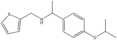 {1-[4-(propan-2-yloxy)phenyl]ethyl}(thiophen-2-ylmethyl)amine,,结构式