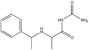 {2-[(1-phenylethyl)amino]propanoyl}urea Structure