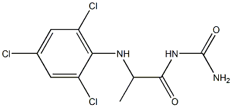 {2-[(2,4,6-trichlorophenyl)amino]propanoyl}urea|