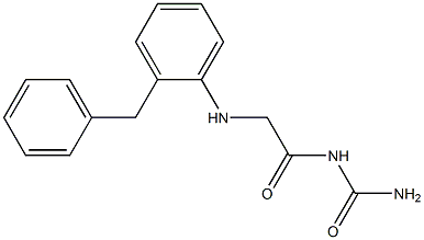 {2-[(2-benzylphenyl)amino]acetyl}urea Structure