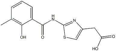 {2-[(2-hydroxy-3-methylbenzoyl)amino]-1,3-thiazol-4-yl}acetic acid