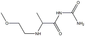 {2-[(2-methoxyethyl)amino]propanoyl}urea