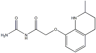 {2-[(2-methyl-1,2,3,4-tetrahydroquinolin-8-yl)oxy]acetyl}urea,,结构式