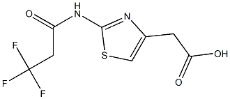 {2-[(3,3,3-trifluoropropanoyl)amino]-1,3-thiazol-4-yl}acetic acid Structure