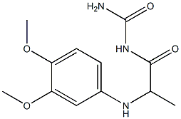 {2-[(3,4-dimethoxyphenyl)amino]propanoyl}urea Structure