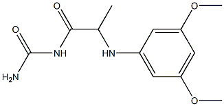 {2-[(3,5-dimethoxyphenyl)amino]propanoyl}urea Struktur