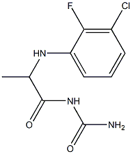 {2-[(3-chloro-2-fluorophenyl)amino]propanoyl}urea,,结构式