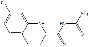 {2-[(5-chloro-2-methylphenyl)amino]propanoyl}urea Structure