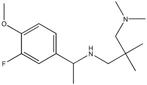 {2-[(dimethylamino)methyl]-2-methylpropyl}[1-(3-fluoro-4-methoxyphenyl)ethyl]amine 结构式