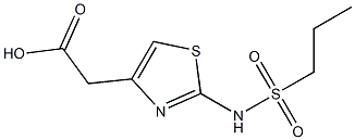 {2-[(propylsulfonyl)amino]-1,3-thiazol-4-yl}acetic acid Structure