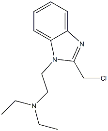 {2-[2-(chloromethyl)-1H-1,3-benzodiazol-1-yl]ethyl}diethylamine 结构式