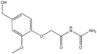 {2-[4-(hydroxymethyl)-2-methoxyphenoxy]acetyl}urea,,结构式