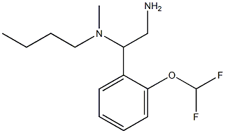 {2-amino-1-[2-(difluoromethoxy)phenyl]ethyl}(butyl)methylamine Structure