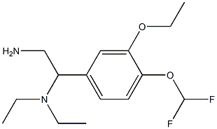 {2-amino-1-[4-(difluoromethoxy)-3-ethoxyphenyl]ethyl}diethylamine Structure