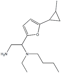 {2-amino-1-[5-(2-methylcyclopropyl)furan-2-yl]ethyl}(butyl)ethylamine Structure