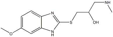 {2-hydroxy-3-[(6-methoxy-1H-1,3-benzodiazol-2-yl)sulfanyl]propyl}(methyl)amine Structure