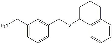 {3-[(1,2,3,4-tetrahydronaphthalen-1-yloxy)methyl]phenyl}methanamine 化学構造式