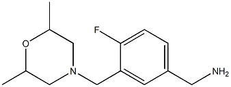 {3-[(2,6-dimethylmorpholin-4-yl)methyl]-4-fluorophenyl}methanamine 结构式