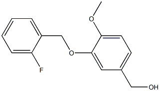 {3-[(2-fluorophenyl)methoxy]-4-methoxyphenyl}methanol Structure