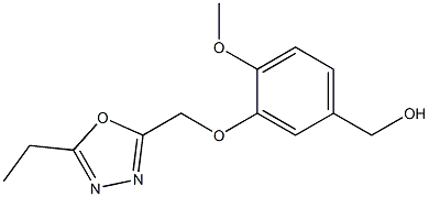 {3-[(5-ethyl-1,3,4-oxadiazol-2-yl)methoxy]-4-methoxyphenyl}methanol Struktur