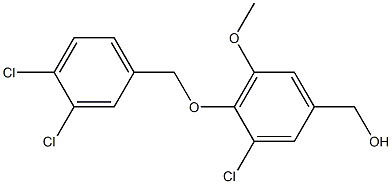 {3-chloro-4-[(3,4-dichlorophenyl)methoxy]-5-methoxyphenyl}methanol Structure