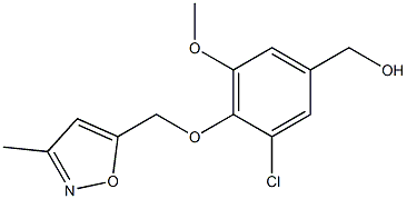 {3-chloro-5-methoxy-4-[(3-methyl-1,2-oxazol-5-yl)methoxy]phenyl}methanol 结构式