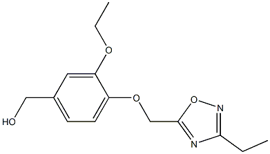 {3-ethoxy-4-[(3-ethyl-1,2,4-oxadiazol-5-yl)methoxy]phenyl}methanol 结构式