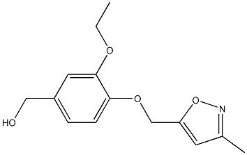 {3-ethoxy-4-[(3-methyl-1,2-oxazol-5-yl)methoxy]phenyl}methanol 化学構造式