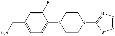 {3-fluoro-4-[4-(1,3-thiazol-2-yl)piperazin-1-yl]phenyl}methanamine|