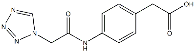 {4-[(1H-tetrazol-1-ylacetyl)amino]phenyl}acetic acid,,结构式