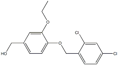 {4-[(2,4-dichlorophenyl)methoxy]-3-ethoxyphenyl}methanol 化学構造式